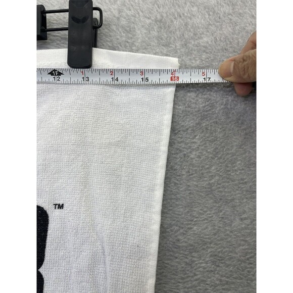 OTR On the Rocks Bar Towel White Graphic Logo Whit Gold metal ring 17.5"x16" - Picture 8 of 8